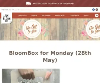 Thebloombox.com.sg(The Bloom Box) Screenshot