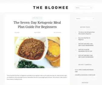 Thebloomee.com(All About Ketogenic) Screenshot