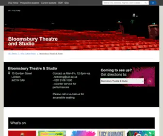 Thebloomsbury.com(University College London) Screenshot