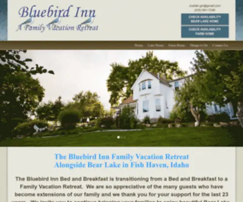 Thebluebirdinn.com(The Bluebird Inn Bed and Breakfast at Bear Lake Idaho and Utah) Screenshot