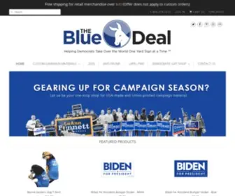 Thebluedeal.com(Custom Campaign Material for Democratic Candidates) Screenshot