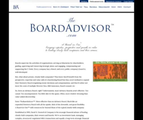 Theboardadvisor.com(Theboardadvisor) Screenshot