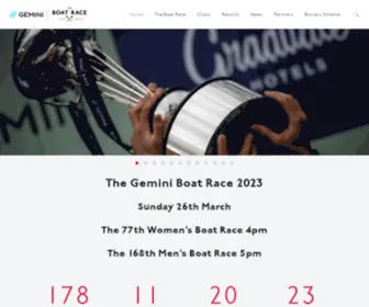 Theboatrace.org(Everything you need to know about the boat race 2023. the gemini boat race) Screenshot