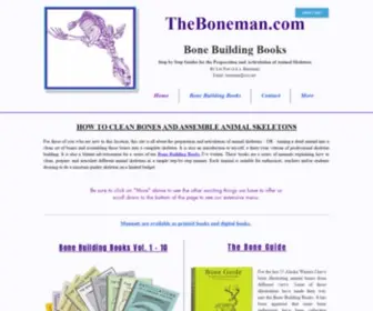 Theboneman.com(How to clean bones and assemble animal skeletons. This site) Screenshot