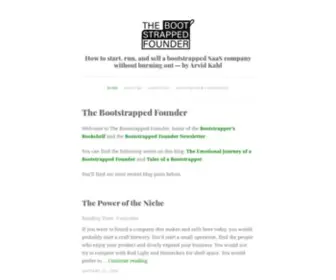 Thebootstrappedfounder.com(The Bootstrapped Founder) Screenshot