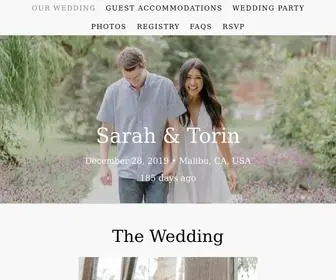 Theborrowdales.com(Sarah Han and Torin Borrowdale's Wedding Website) Screenshot