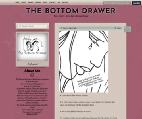 Thebottomdrawerboutique.com(The Bottom Drawer) Screenshot