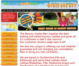 Thebouncycastleman.co(Bouncy Castle Hire in Edinburgh) Screenshot