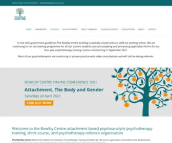 Thebowlbycentre.org.uk(Psychotherapy Training at The John Bowlby Centre) Screenshot