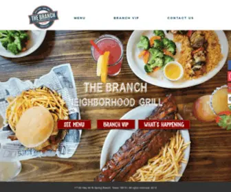 Thebranchsbtx.com(The Branch Neighborhood Grill) Screenshot