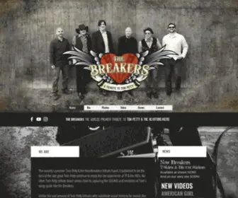 Thebreakersband.com(The Breakers Tom Petty Tribute) Screenshot