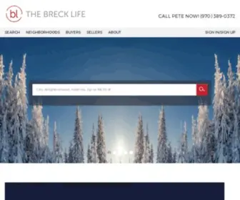 Thebrecklife.com(Breckenridge Real Estate) Screenshot