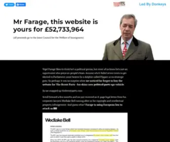 Thebrexitparty.com(Mr Farage) Screenshot