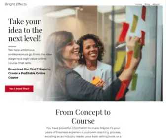 Thebrighteffects.com(Learn how to create and sell an online course) Screenshot