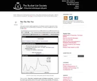 Thebucketlistsociety.com(The Bucket List Society) Screenshot