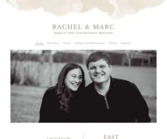 Thebuckstartshere.net(Rachel Miller and Marc Buck's Wedding Website) Screenshot