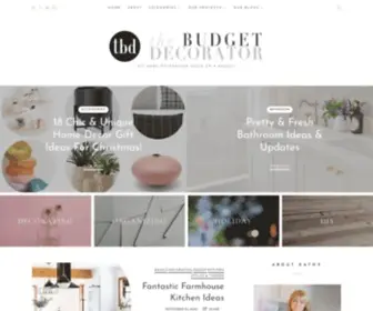 Thebudgetdecorator.com(DIY Home Decorating Ideas On A Budget) Screenshot