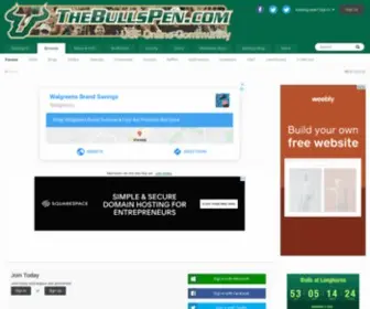 Thebullspen.com(An online community for fans of the USF Bulls) Screenshot