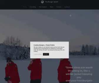 Theburgerjacket.com(A winter jacket to keep you and your burgers warm) Screenshot