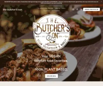 Thebutchersveganson.com(The butcher's son) Screenshot