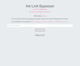 Thebypasser.com(Linkvertise bypasser) Screenshot