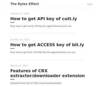 Thebyteseffect.com(The Bytes Effect) Screenshot