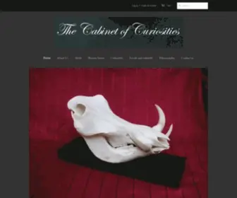 Thecabinetofcuriosities.co.uk(Supplier of natural history items) Screenshot