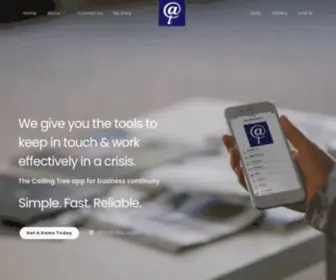 Thecallingtree.co.uk(Mobile Business Continuity BCP App with tracked bulk emergency SMS Text and voice communication broadcasts) Screenshot