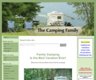 Thecampingfamily.com(The Best Family Vacation Ever) Screenshot