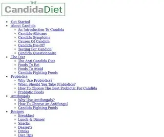 Thecandidadiet.com(The Candida Diet) Screenshot