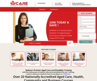 Thecaretraining.com(Care Training) Screenshot