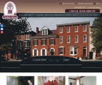 Thecarlislehouse.com(Carlisle House Bed and Breakfast near Harrisburg PA) Screenshot