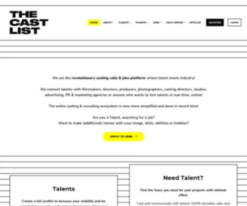 Thecastlist.com(THE CAST LIST) Screenshot
