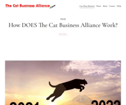 Thecatbusinessalliance.com(Cat business uniting with nonprofits helping cats come home forever) Screenshot