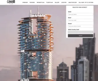 Thecavallitower.com(DAMAC Cavalli Casa Residences offers 1 to 3 bedroom apartments for sale in Dubai with interior design by Roberto Cavalli) Screenshot