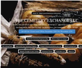 Thecemeteryexchange.com(The Cemetery Exchange) Screenshot
