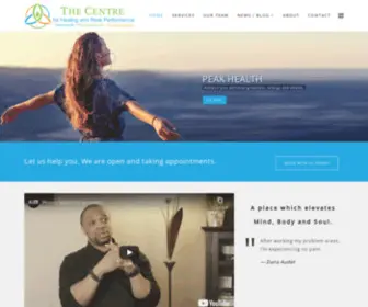 Thecentreforhealingandpeakperformance.com(The Centre for Healing and Peak Performance) Screenshot