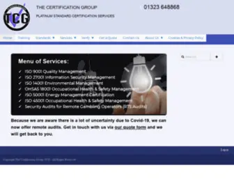 Thecertificationgroup.co.uk(The Certification Group) Screenshot