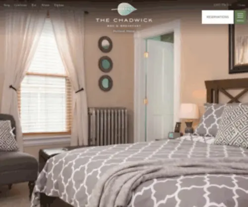 Thechadwick.com(Vacation in luxury & comfort when you choose The Chadwick Bed and Breakfast in Portland Maine) Screenshot