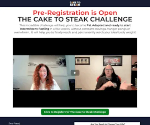 Thechallenge.life(Join the New Cake to Steak Challenge and learn how to become "Fat Adapted" and ready to start Intermittent Fasting) Screenshot