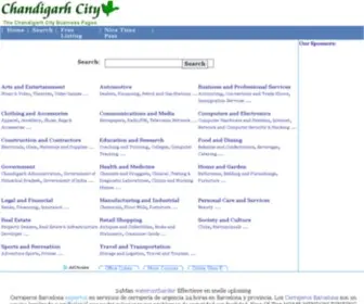 Thechandigarhcity.com(Chandigarh City Shopping Business Hotels Restaurants Government Yellow Pages The Ch) Screenshot