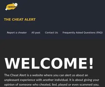 Thecheatalert.com(The cheat alert) Screenshot