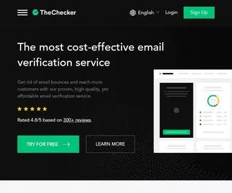 Thechecker.co(Email Checker & Email Verifier Service) Screenshot