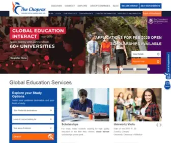 Thechopras.com(Leading Global Education) Screenshot