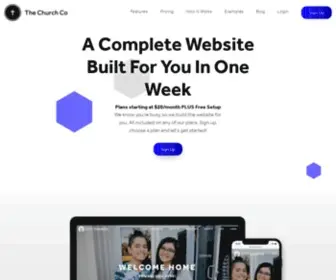 Thechurchco.com(A better looking church website built for you in just one week for free. Features) Screenshot