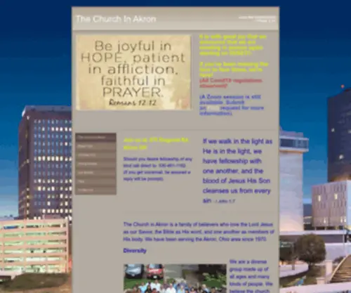 Thechurchinakron.org(The Church in Akron) Screenshot