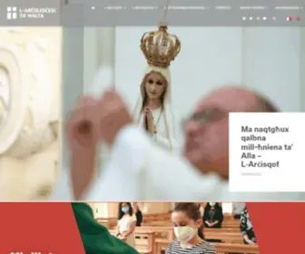 Thechurchinmalta.org(Arċidjoċesi ta' Malta) Screenshot