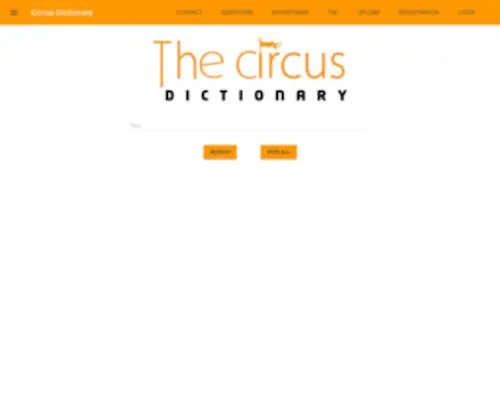 Thecircusdictionary.com(Thecircusdictionary) Screenshot