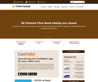 Thecitizensfirst.us(Citizens First Bank Citizens First Bank Todays Featured Rates Widget) Screenshot