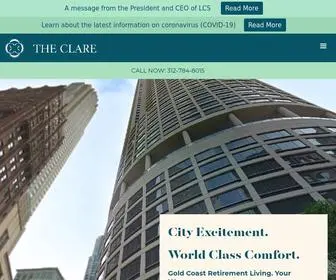 Theclare.com(Senior Independent Living Community in Chicago) Screenshot